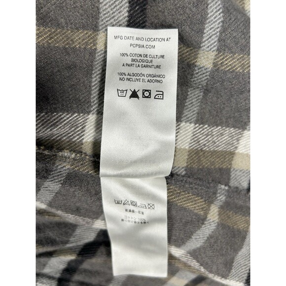 Patagonia Long Sleeve Organic Cotton Flannel Shirt Women's M Gray Plaid - Picture 11 of 11